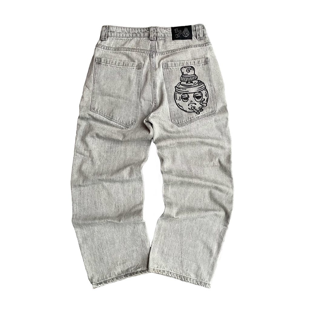 Light grey baggy denim