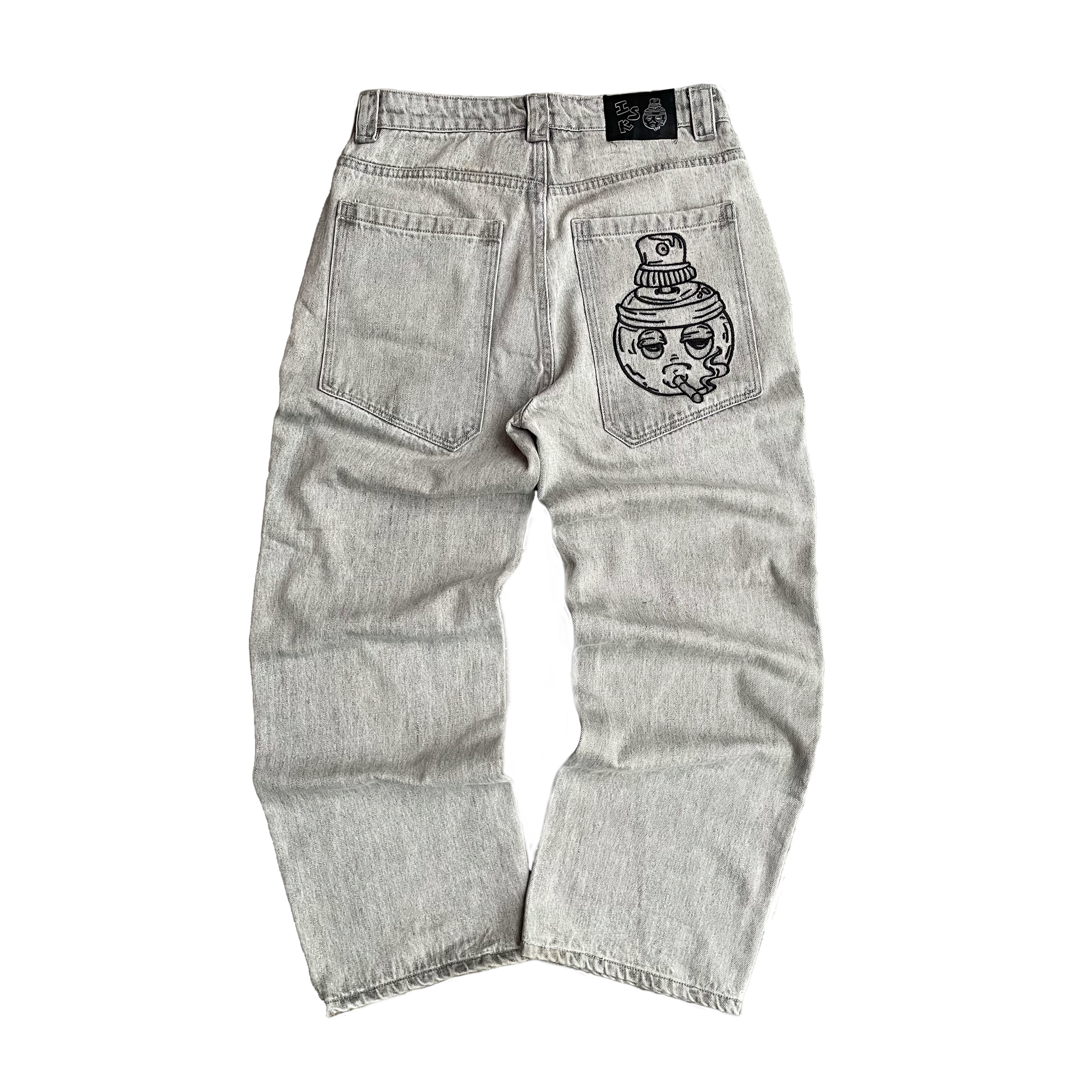 Light grey baggy denim
