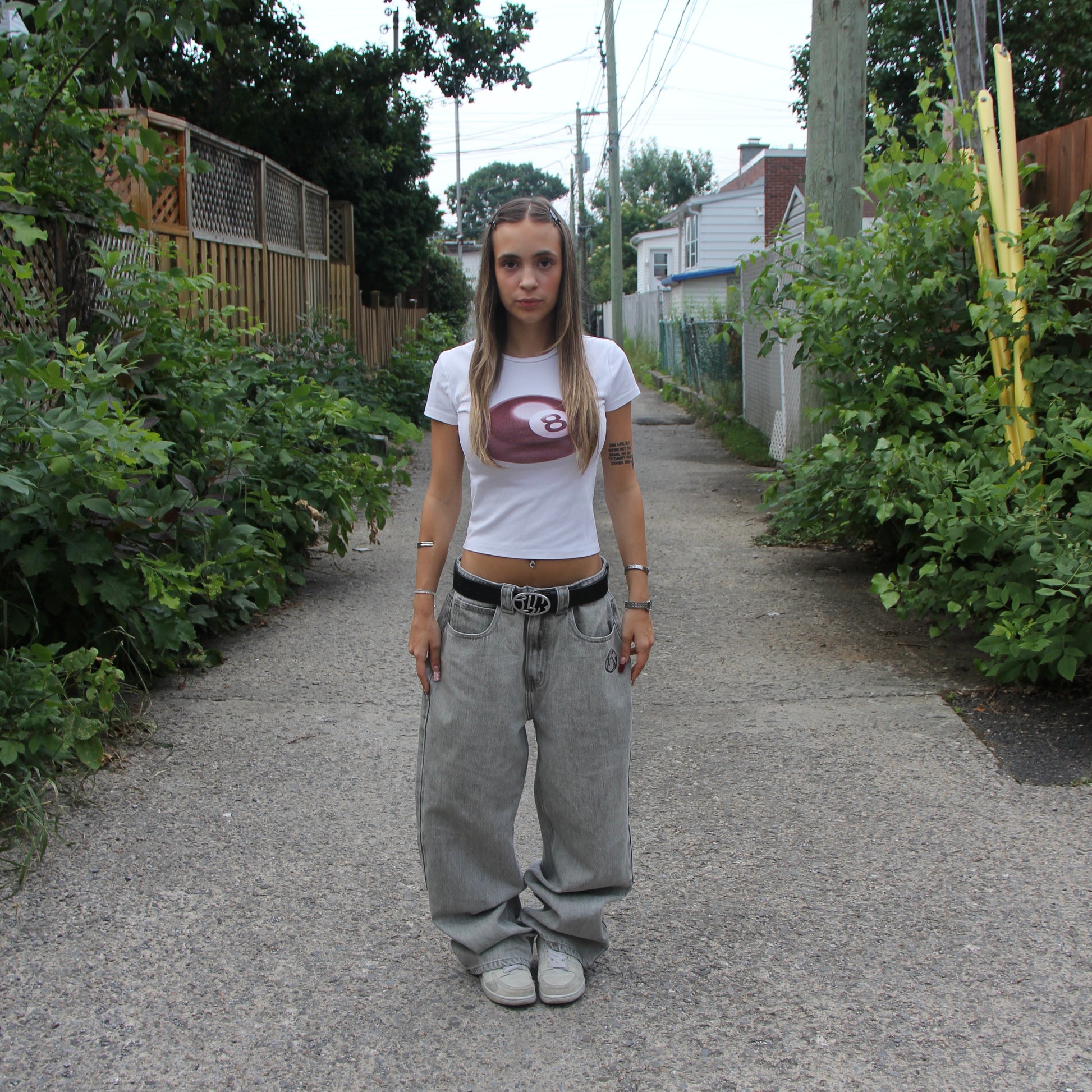 Light grey baggy denim