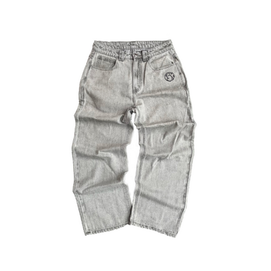 Light grey baggy denim